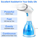 1500W Portable Handheld Clothes Steamer with 2 Brush Electric Travel Steamer for Garments Clothing Wrinkles Remover Dry Ironing Protection 30S Heat Up