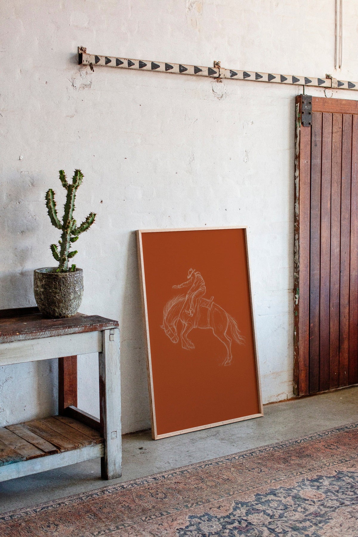 Minimalist Bronco Rider Sketch, photo 12 of 19