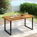 Acacia Wood Dining Table for 6 People Wooden Rectangular Table by LJGDeals