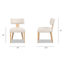 Louise - Split Back Upholstered Dining Side Chair (Set of 2) - Travertine Beige by HouseOfZazla
