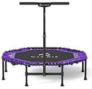 CLORIS 38in/48in Folding Trampoline - Max Load 220lbs / 450lbs Mini Trampoline Rebounder Trampoline for Adults with Adjustable Foam Handle, with safty Padded Cover Best Gift for Kids/Adult by TinyTreasures Baby Boutique