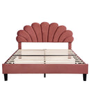 Upholstered Platform Bed With Flower Pattern Headboard by HouseOfZazla