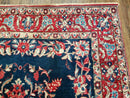 4' X 7' Vintage Handmade Turkish Wool Rug Flowers Birds Tree Of Life Blue Red
