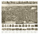 Vintage Map of Haverhill, Massachusetts 1914