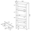 Maureen - 5 Shelf Bookcase With Drawer - Cappuccino by HouseOfZazla