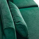 85.44" Modern Velvet Couch with Gold Legs,Upholstered Sofa for Living Room