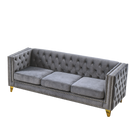 3-seater + 2-seater Combination sofa.GREY VELVET