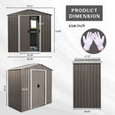 88.98" Outdoor Metal Storage Shed With Window by HouseOfZazla