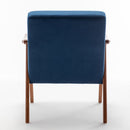 Mid Century Modern Accent Chair With Solid Wood Frame And Extra Thick Backrest by HouseOfZazla