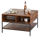 Flip-Top Coffee Table With Storage Lift-Top Design With Hidden Compartment - Black