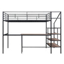 Loft Bed With Desk And Lateral Storage Ladder by HouseOfZazla