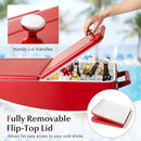 Portable Patio Cooler with Bottom Storage Shelf and Bottle Opener by DirectDeals