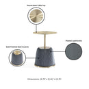 Anderson - Upholstered End Table With Round Top by HouseOfZazla