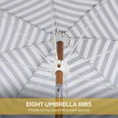 Outsunny 7 x 7 ft Outdoor Patio Umbrella with Tilt and Vent