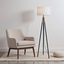 Sway - Floor Lamp With On / Off Switch Triple Legs Shade - Black / Gold / White by HouseOfZazla