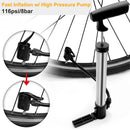 Mini Bike Pump Portable Bicycle Tire Inflator Ball Air Pump w/ Mount Frame For Mountain Road Bike by GBruno Store