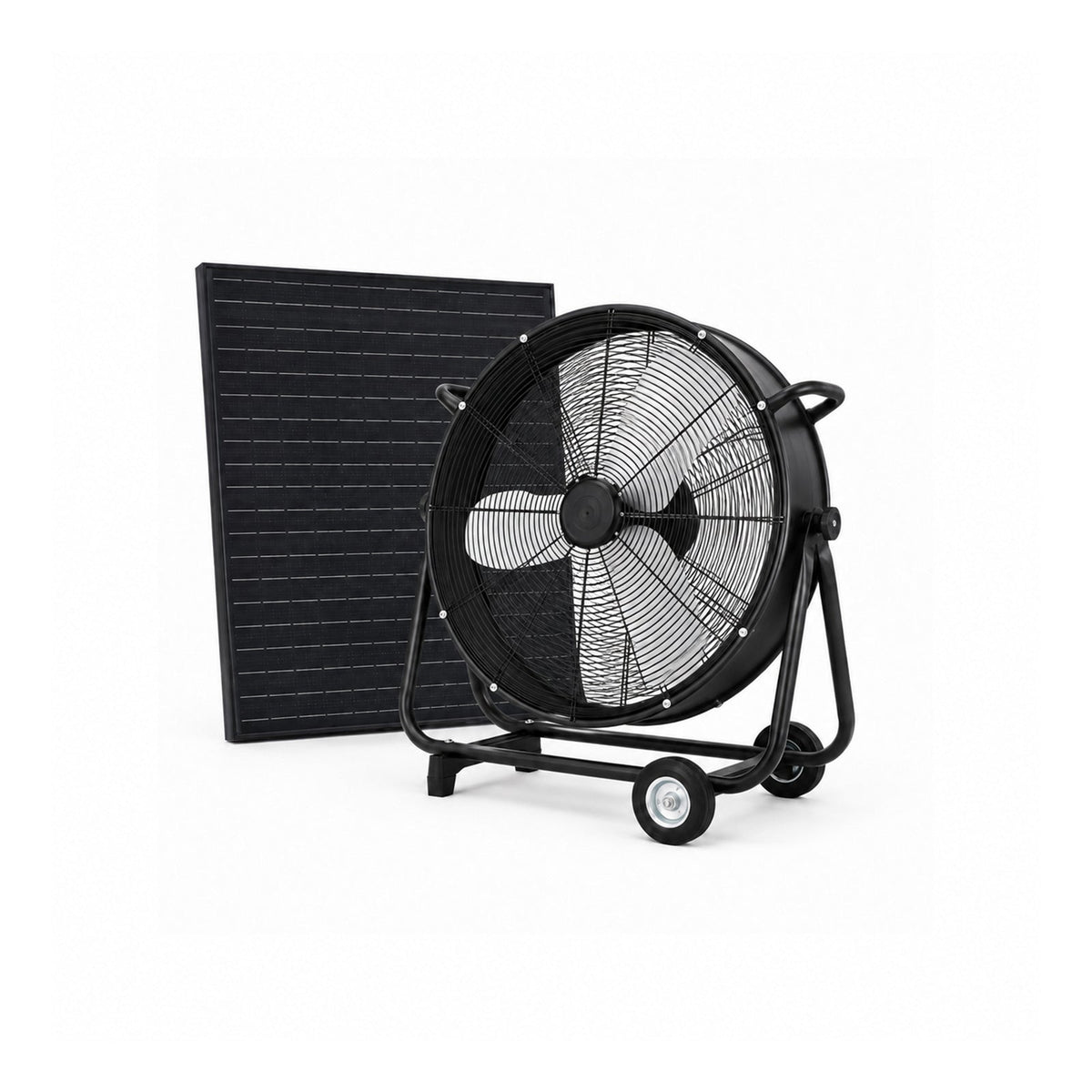 24 Inch Solar Floor-Standing Fan With Adjustable Solar Panel, photo 8 of 9