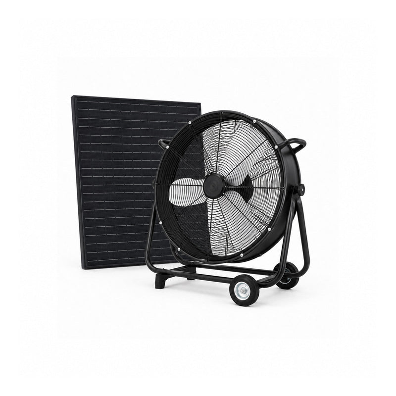 24 Inch Solar Floor-Standing Fan With Adjustable Solar Panel, photo 8 of 9