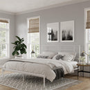 Praxis - King Bed With Simple Headboard - White by HouseOfZazla
