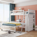 Bunk Bed With 6 Drawers And Flexible Shelves, Bottom Bed With Wheels