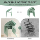 4 Piece Set Of Modern Designed Single Chairs With Folding Square Table by HouseOfZazla