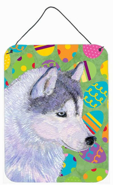 Siberian Husky Easter Eggtravaganza Aluminium Metal Wall or Door Hanging Prints