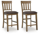 Urbinforte - Upholstered Barstool (Set of 2) - Light Brown by Unique Piece Furniture