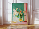 Sunlit Daisies in a Glass Jar