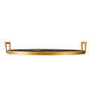 20.9x20.1x3.1" Round Accent Mirrored Tray with Handles by HouseOfZazla