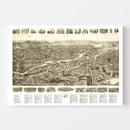 Vintage Map of Ansonia, Connecticut 1921