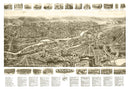Vintage Map of Ansonia, Connecticut 1921