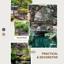 Outsunny Metal Arch Zen Garden Bridge