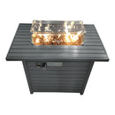 Propane Outdoor Fire Pit Table With Lid High-Quality Materials - Gray by HouseOfZazla