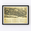 Vintage Map of Derby, Connecticut 1920