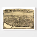 Vintage Map of Thompsonville - Enfield, Connecticut 1908
