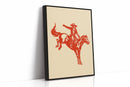 Retro Rodeo Cowboy Print