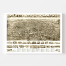 Vintage Map of Manchester, Connecticut 1914