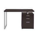 3-Drawer Office Desk in Cappuccino Finish