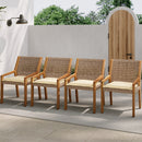 Outdoor Dining Set – Acacia Wood Stamford Table & Wicker Chairs