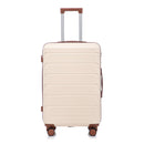 3-Piece ABS Spinner Wheel Luggage Set 20"/24"/28" Beige