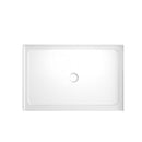 Shower Base, Center Drain With Durable Construction - Gloss White by HouseOfZazla