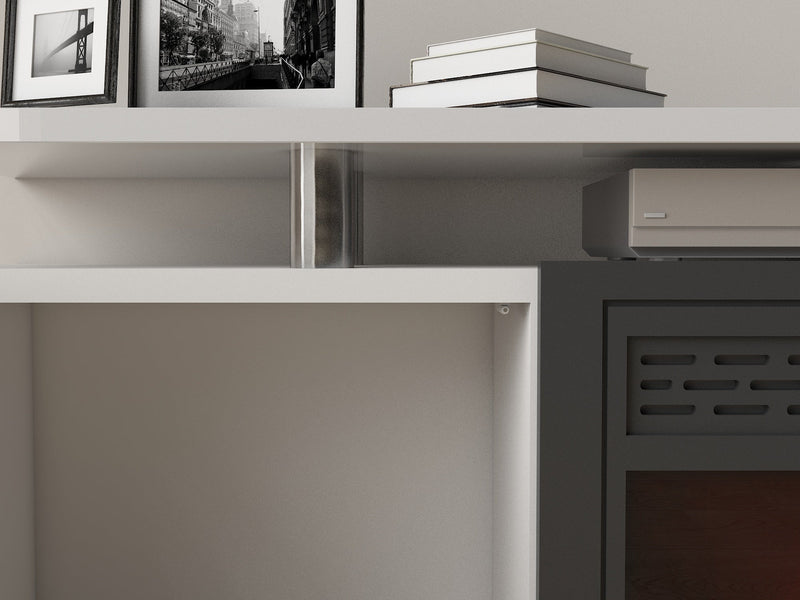 160CM high gloss TV cabinet tv unit with fireplace, have heat and flame color changes