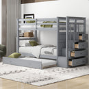Bunk Bed With Trundle And Staircase by HouseOfZazla