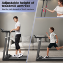 Treadmill with Desk Workstation & Adjustable Height, 300 LBS Weight Capacity, Folding Treadmill with Bluetooth Speaker, Portable Walking Pad Treadmill with Desktop for Home Office