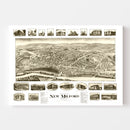 Vintage Map of New Milford, Connecticut 1906