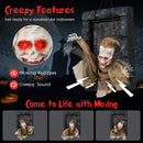 Halloween Hanging Animated Zombie Prisoner Decoration Sound-Activated
