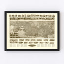 Vintage Map of New London, Connecticut 1911