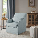 Traditional Design London Skirted Swivel Chair by Unique Piece Furniture