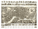 Vintage Map of Norwich, Connecticut 1912