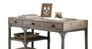 Gorden - Weathered Antique Metal Writing Desk - Oak by Unique Piece Furniture